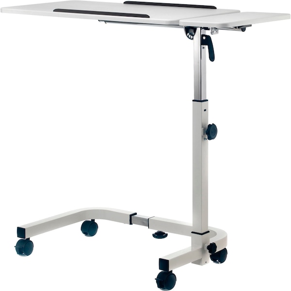Mobile Laptop Cart 15-3/4 D X 27-3/8 - 40 in H, 30 in W X Steel, White